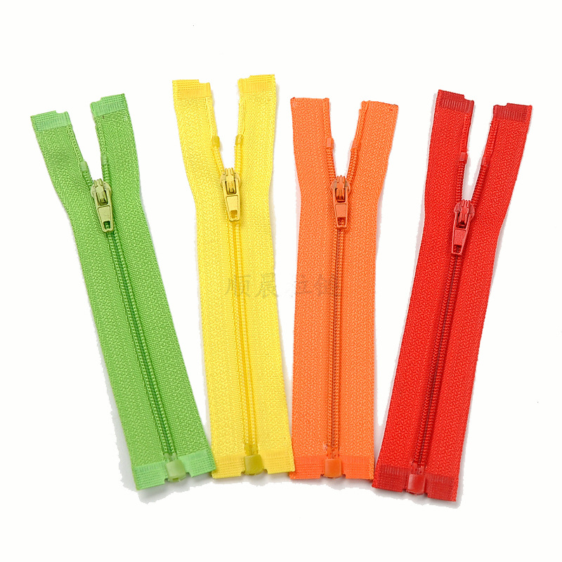 No. 3 Nylon Zip 3# Short Zipper Open-End Zipper OPP Open-End Nylon Strip Zipper Wholesale