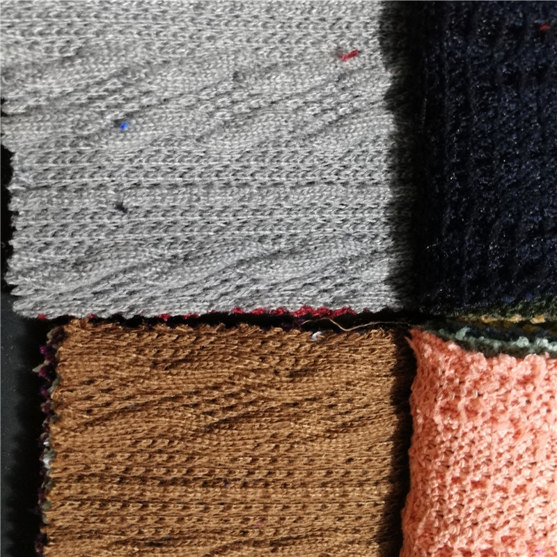 厂家现货针织提花空气层面料批发秋冬加厚运动休闲服空气层面料