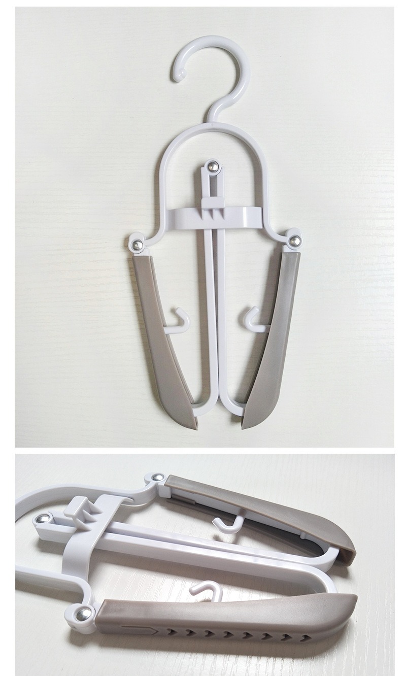 hanger网红多功能魔术衣架 塑料折叠衣架 便携旅行防滑伸缩架