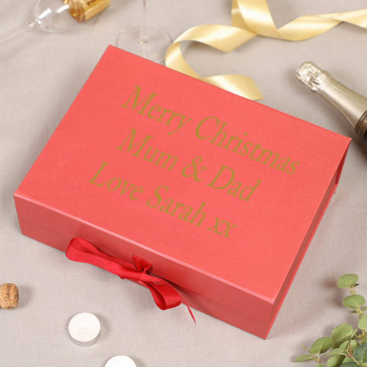 rigid teddy christmas decoration magnet gift box handles