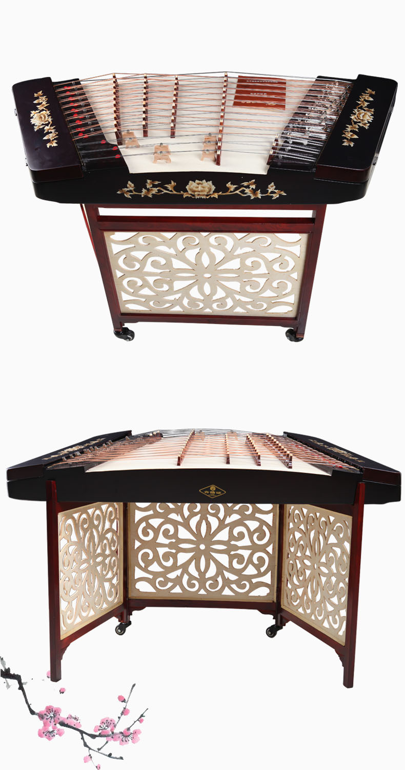 乐魂乐器专业贴麦草花401扬琴乐器 订购送扬琴架子琴竹扳手