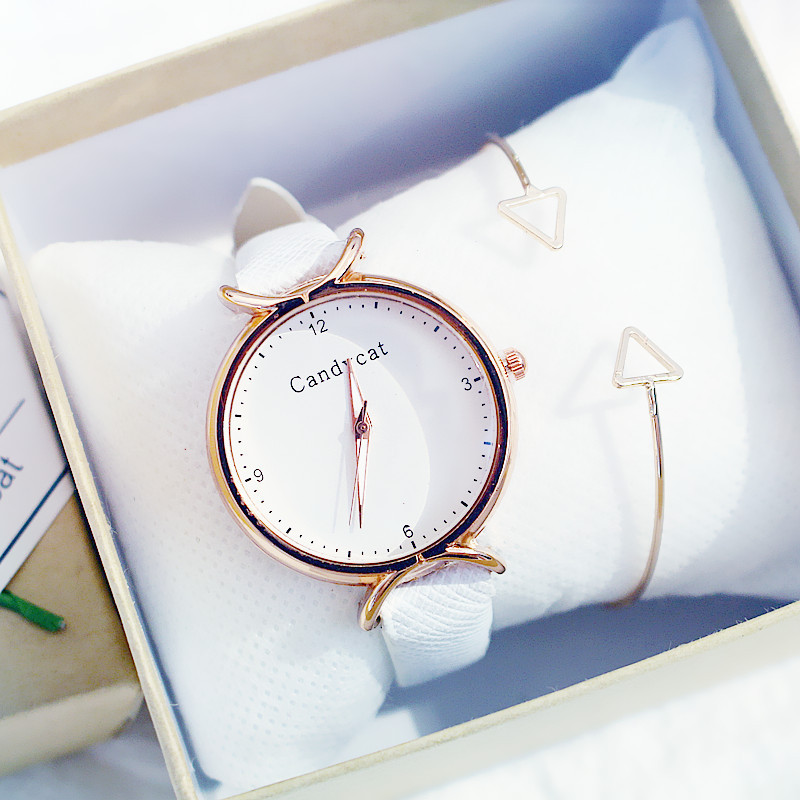 特价批发女生手表学生潮女简约大方可爱初中candycat百搭小清新石