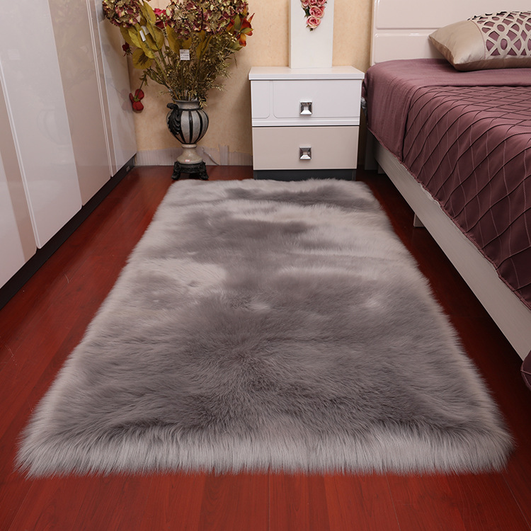 Spot Thick White Wool-like Plush Carpet Floor Mat Bedroom Blanket Bay Window Home Living Room Coffee Table Carpet