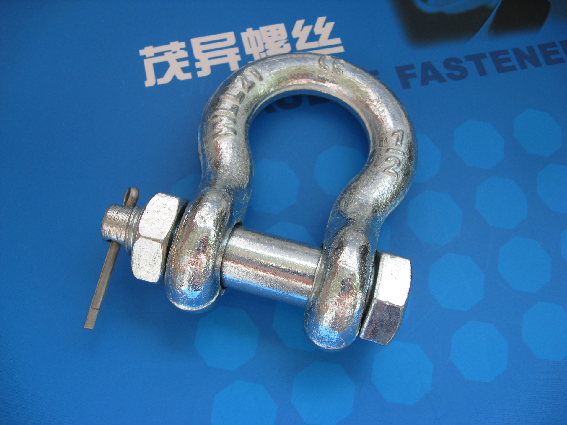 c型弓形带螺母开口安全销合金钢卸扣 cb3061-1987