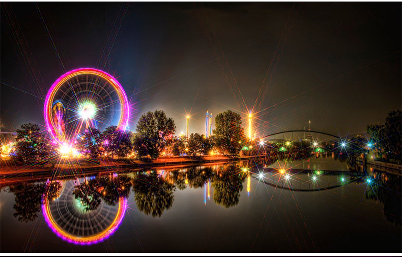 格林尔绿叶星光镜超薄可转星光镜星芒镜 4/6/8线夜景拍摄星光镜