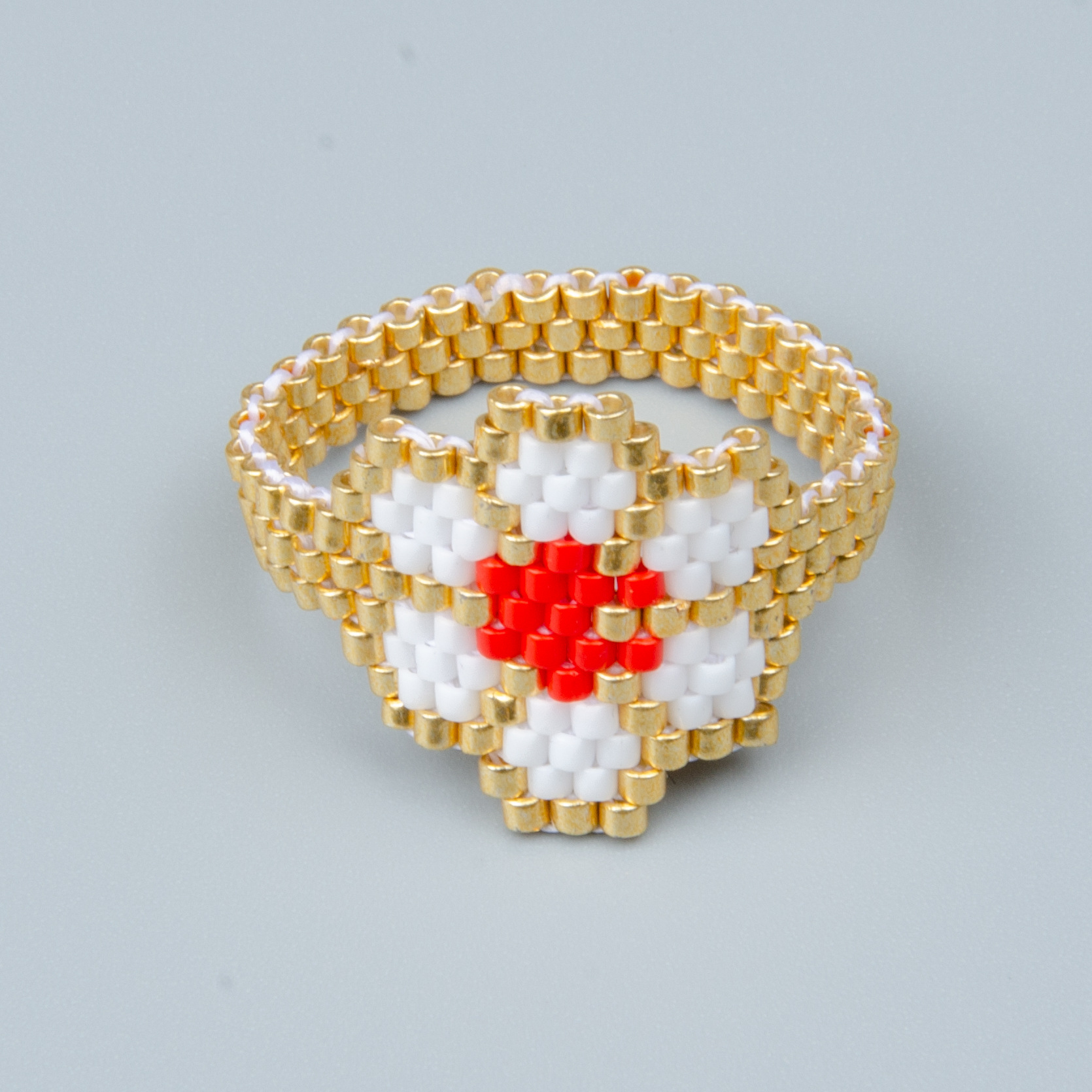 ins欧美跨境流行时尚戒指波西米亚风miyuki米珠手工编织网红饰品