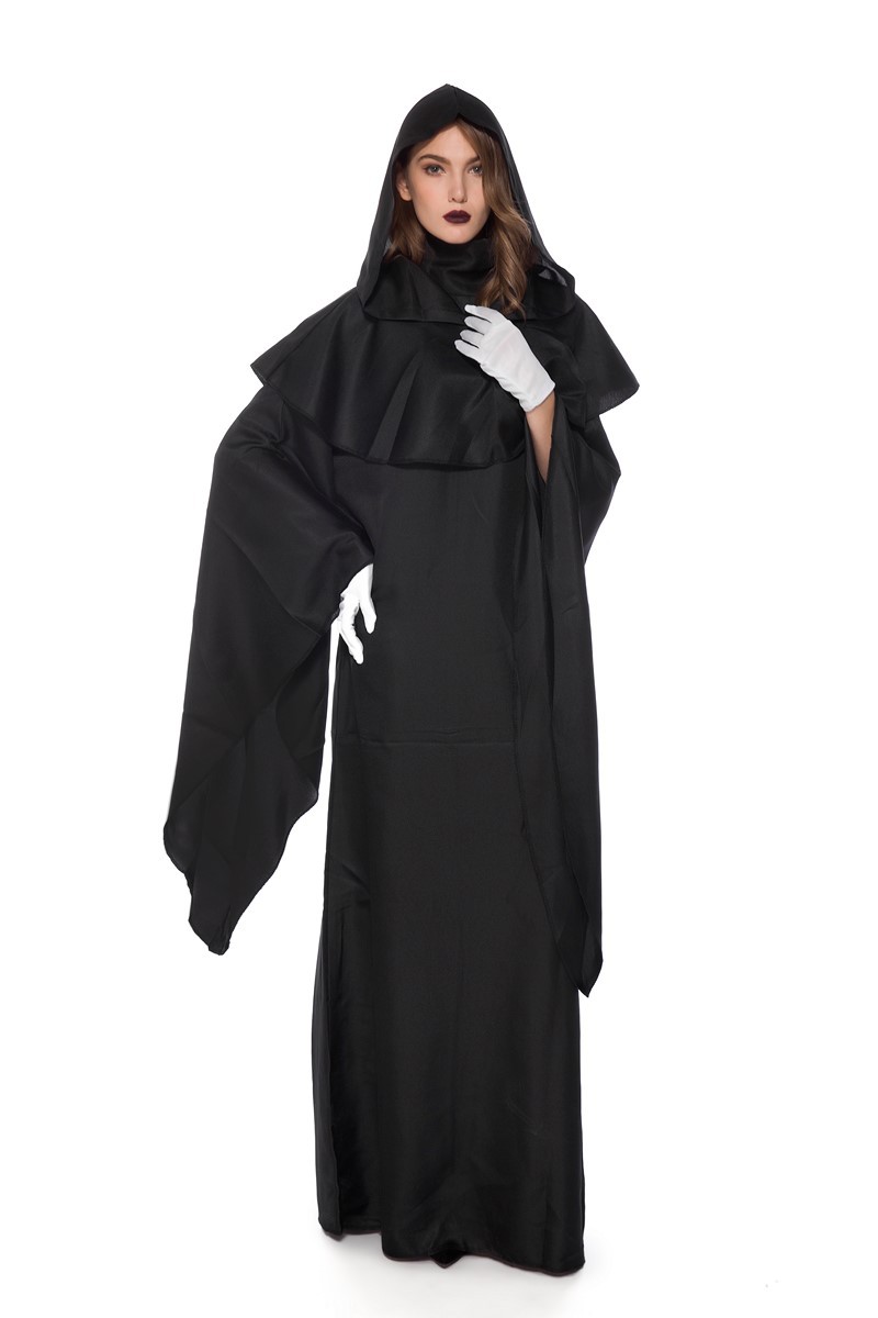 万圣节新款cos黑暗男巫师长袍恶魔随从魔法巫师吸血鬼舞台演出服