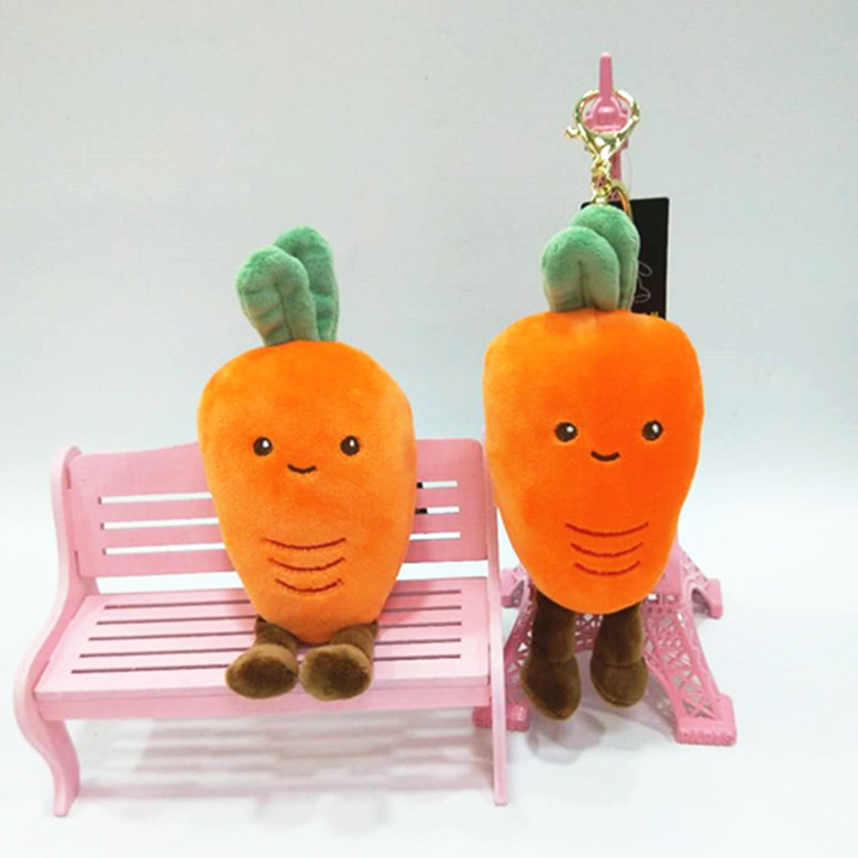 创意胡萝卜钥匙扣双叶萝卜毛绒香味公仔包包小挂件情侣挂饰礼物女