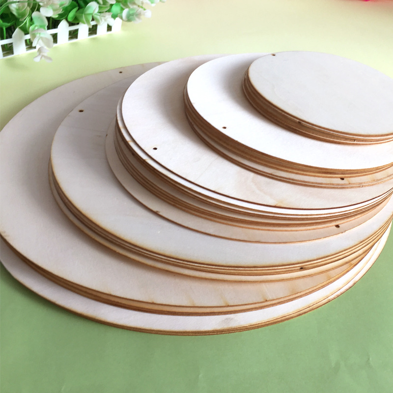 diy纯手工圆片圆木片益智涂鸦木片幼儿园教学装饰木片工艺品