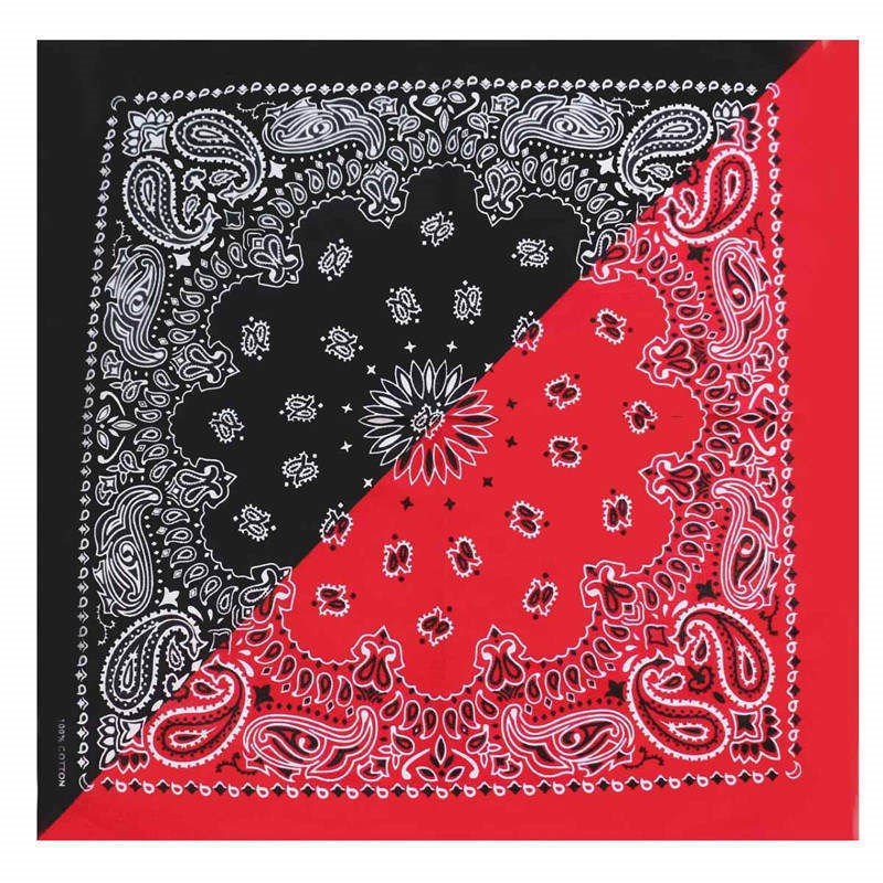 Wholesale Foreign Trade Men's and Women's Two-Tone Series Yin and Yang Paisley Hip Hop Square Scarf Headcloth Cotton Bandana Wholesale