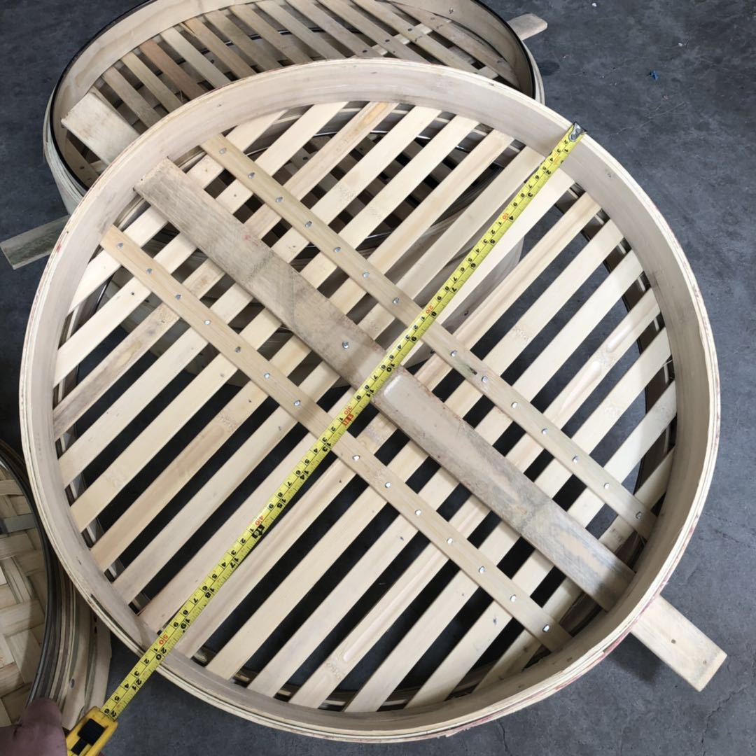 竹制52cm大号蒸屉竹子蒸笼蒸包子铝包口蒸笼竹笼屉蒸馒头包子商用