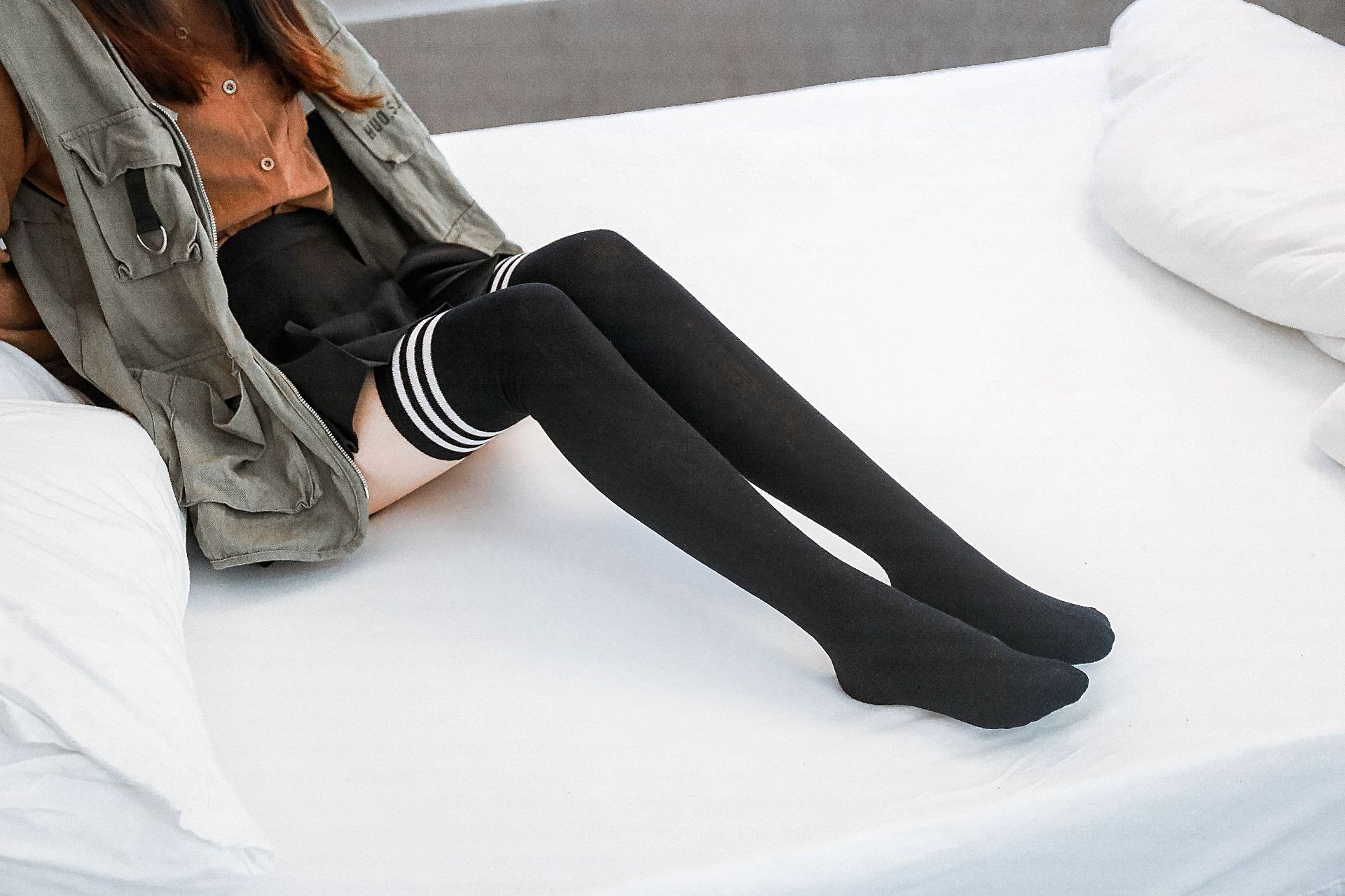 春秋日系全棉三杠条纹长筒袜女士过膝袜学生高筒袜子百搭厂家批发