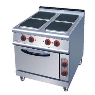 佳斯特zh-tt-4a方形板四头煮食炉连焗炉西餐厅专用落地式煮食炉