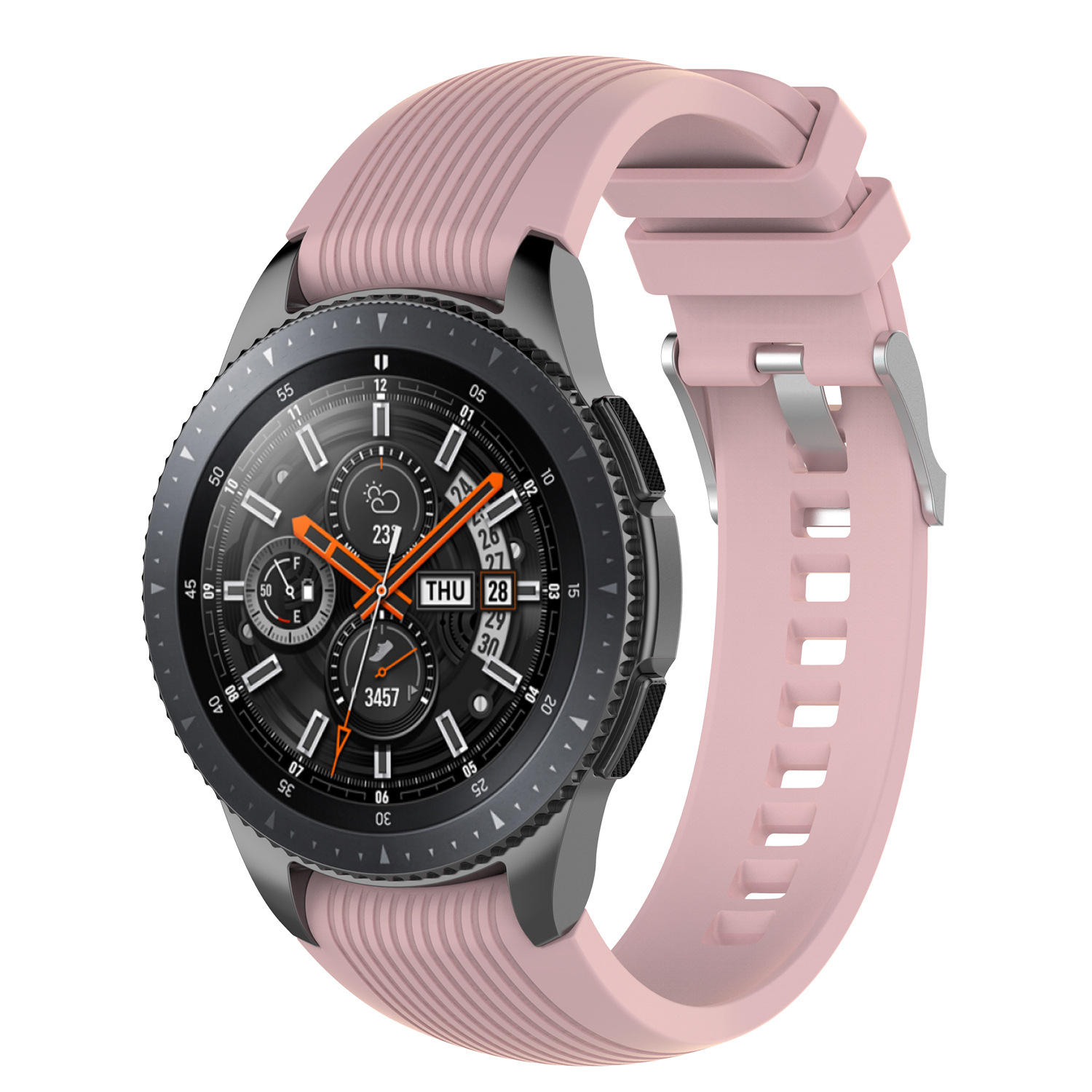 适用三星galaxy watch r800/r810/r815智能手表直条纹表带22mm