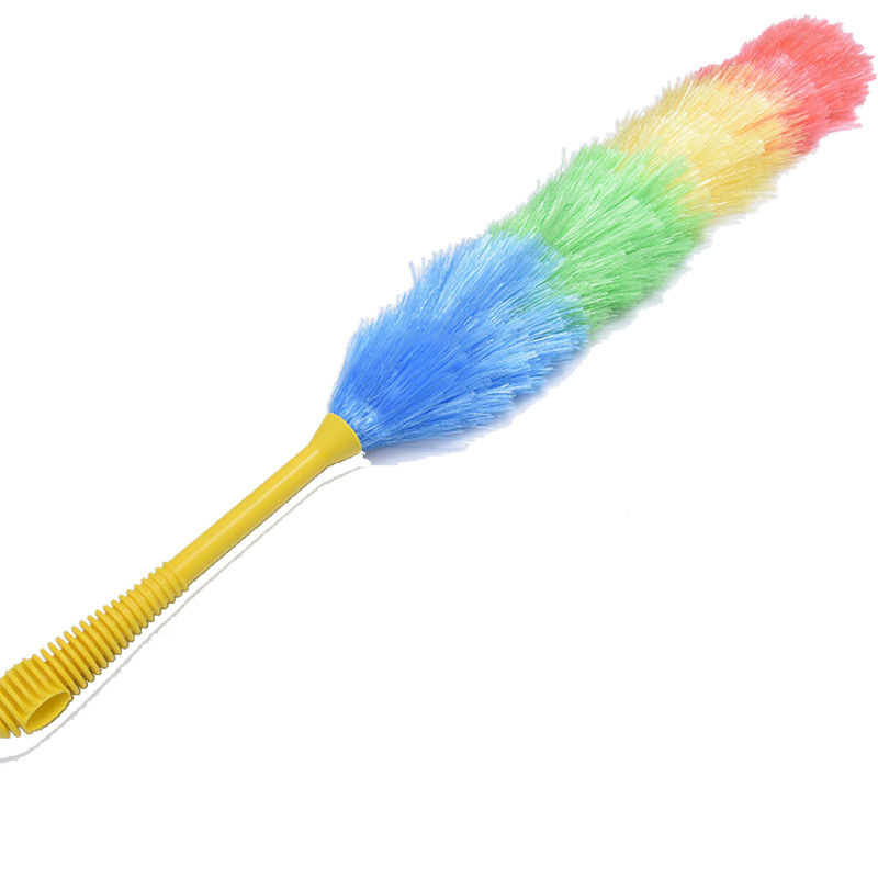 New Pp Plastic Feather Duster Anti-Static Microfiber Household Lengthened Duster Duster Sub-Living Room Duster 0766