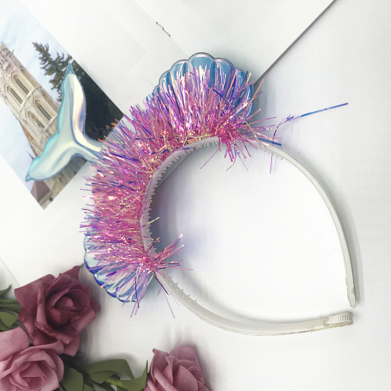 Night Market New Mermaid Cute Headband Scale Tail Sequined Headband Stage Performance Mermaid Exquisite Head Buckle