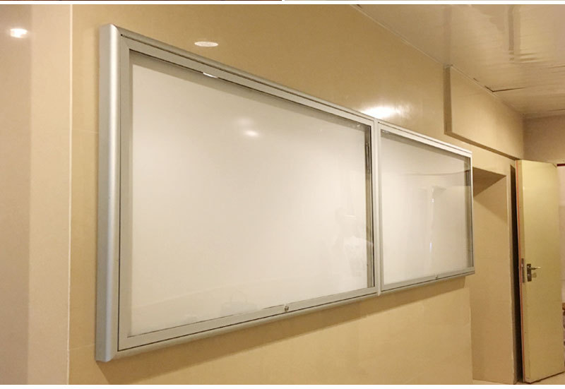 室内铝合金挂墙宣传栏橱窗信息公告栏办公室企业文化学校校园