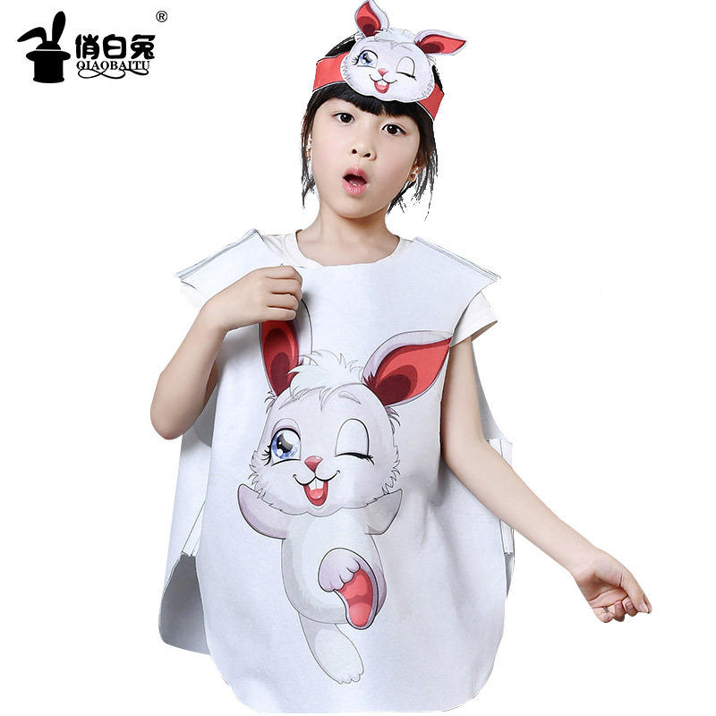 儿童环保水果蔬菜演出服幼儿园动物表演服男女童手工时装走秀服装