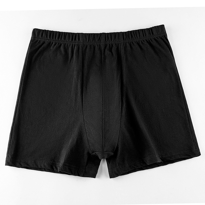 Men's Cotton Boxer Briefs Men's Cotton Shorts Underpants Cotton Youth Mid-Waist Four-Corner Fat Guy Cotton Pants