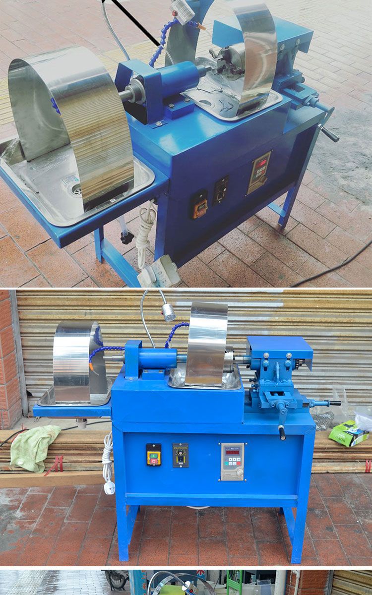 现场加工玉镯翡翠玛瑙多功能磨内外打磨抛光机玉石手镯机器一体机