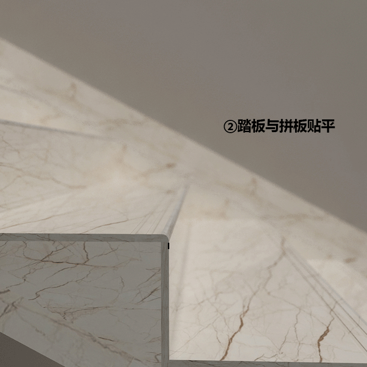 佛山一体式原槽楼梯砖1200x480通体大理石梯级砖耐磨防滑踏步台阶