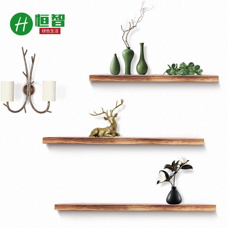 批发墙上置物架挂墙一字隔板沙发后墙壁实木书架卧室置物板可批发