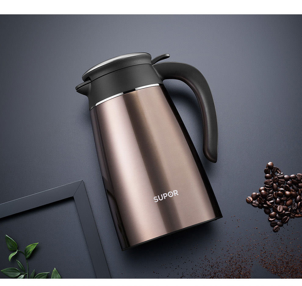 苏泊尔kc20ap1保温壶2l大容量真空304不锈钢保温瓶热水瓶保温水壶