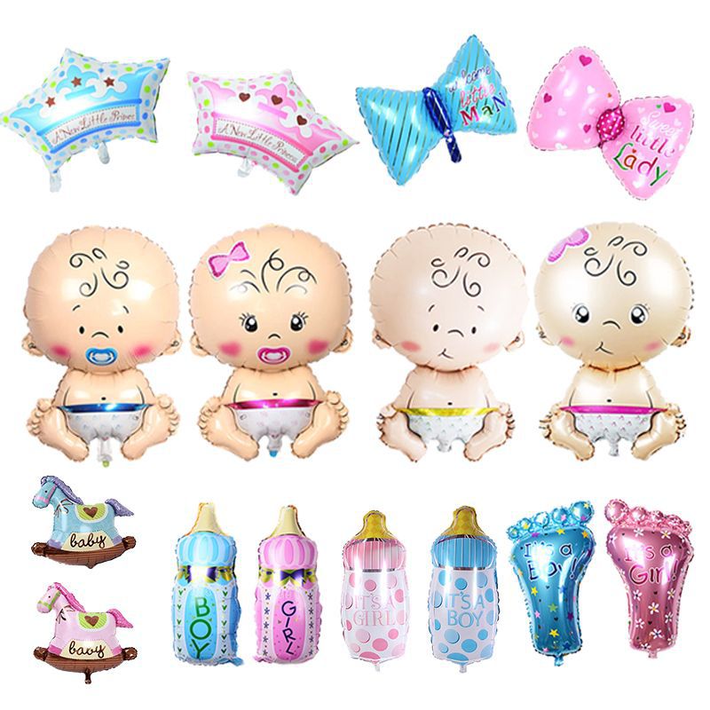 Factory Direct Sales New Baby Baby Series Balloon Children Baby Birthday Party Deployment and Decoration Aluminum Film Balloon