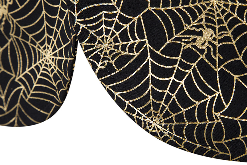 欧美男式西服修身时尚蜘蛛网烫金印花西装礼服演出服外套 x137