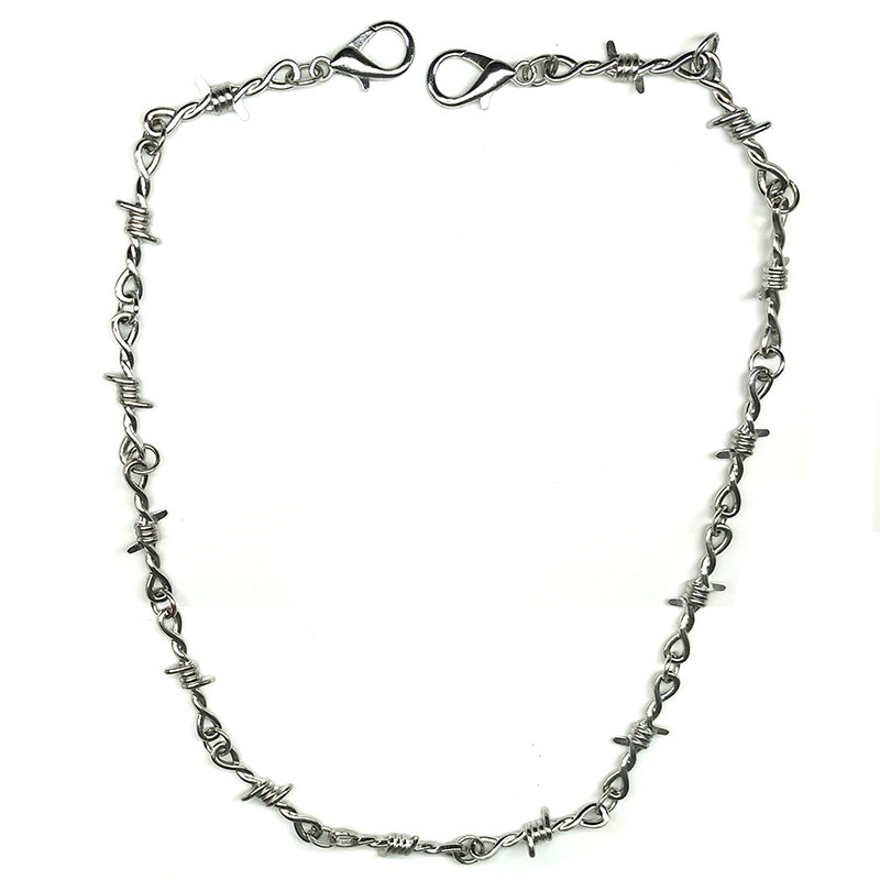 2019新款多用途荆棘铁刺链条ins同款设计朋克裤链荆棘项链厂家