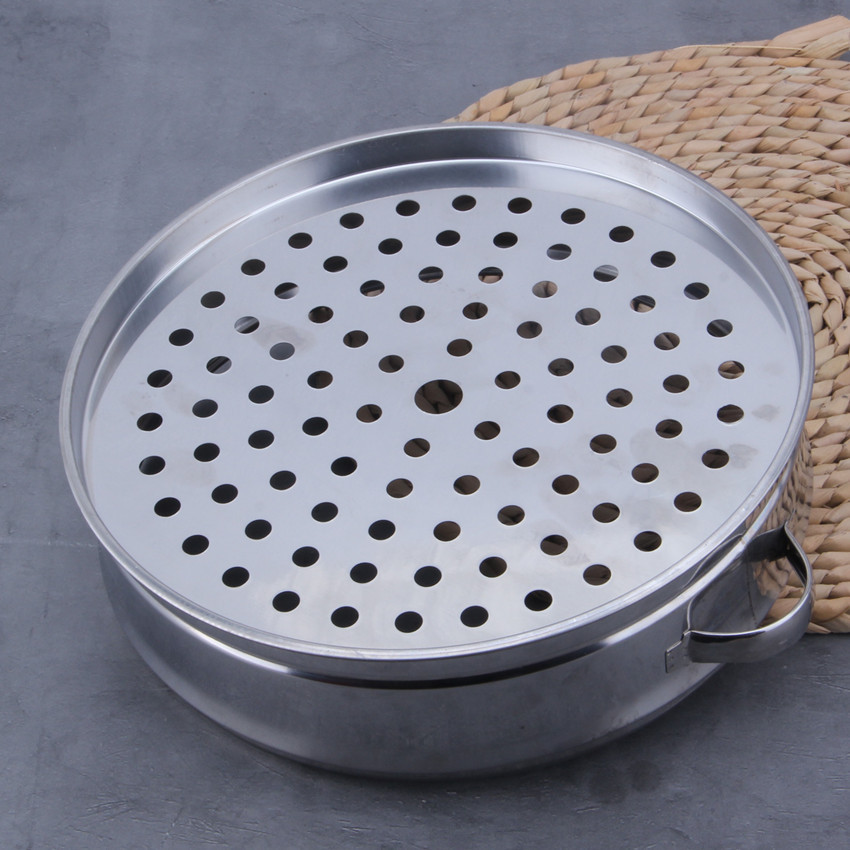 不锈钢蒸格沙县小蒸笼屉蒸饺笼带磁迷你小蒸笼14-32cm蒸笼格