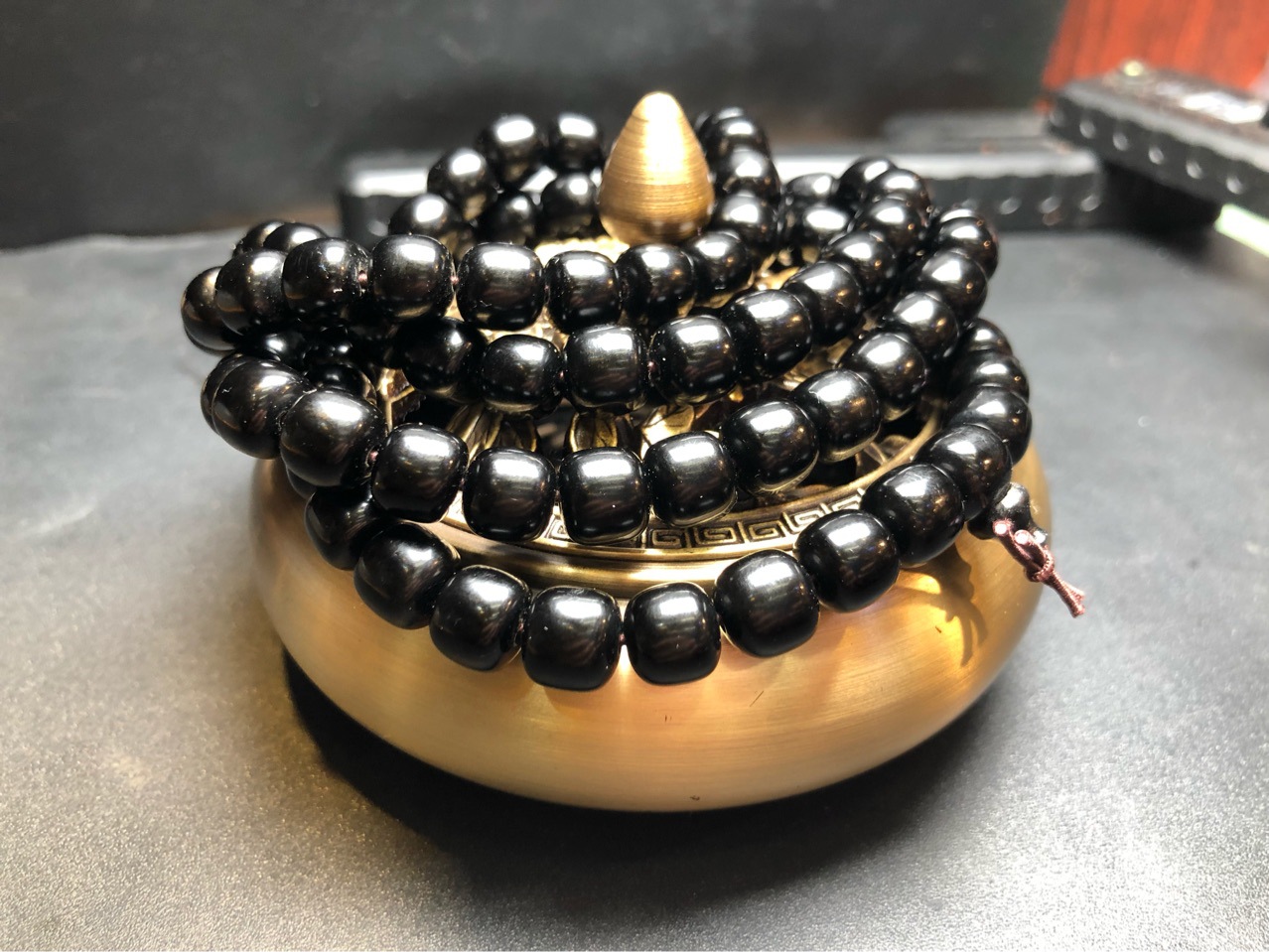 新款现货天然黑牦牛角108颗佛珠念链男女圆珠手串-阿里巴巴