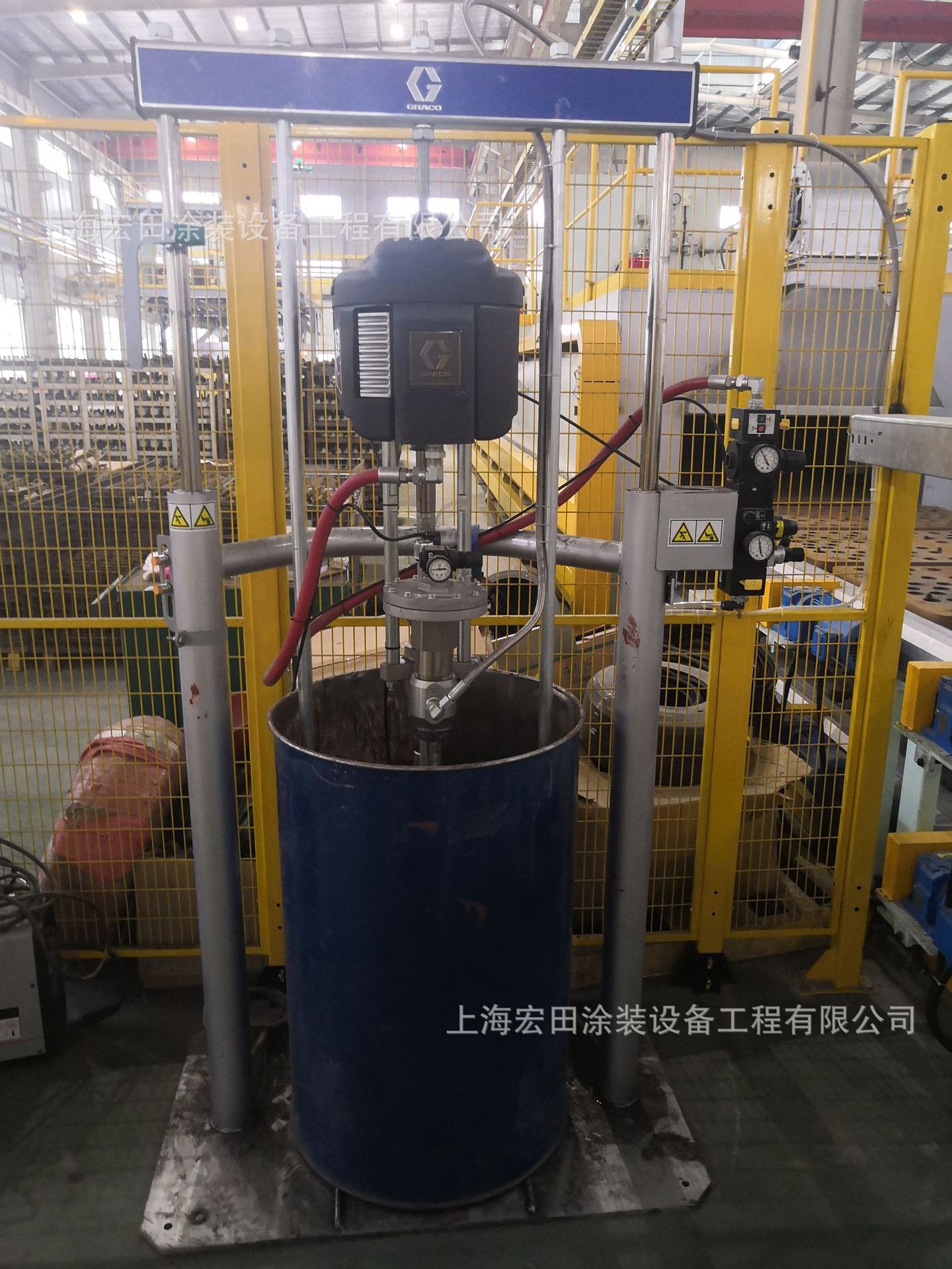 美国 固瑞克graco 55加仑双立柱胶泵 柱塞泵压盘泵油泵