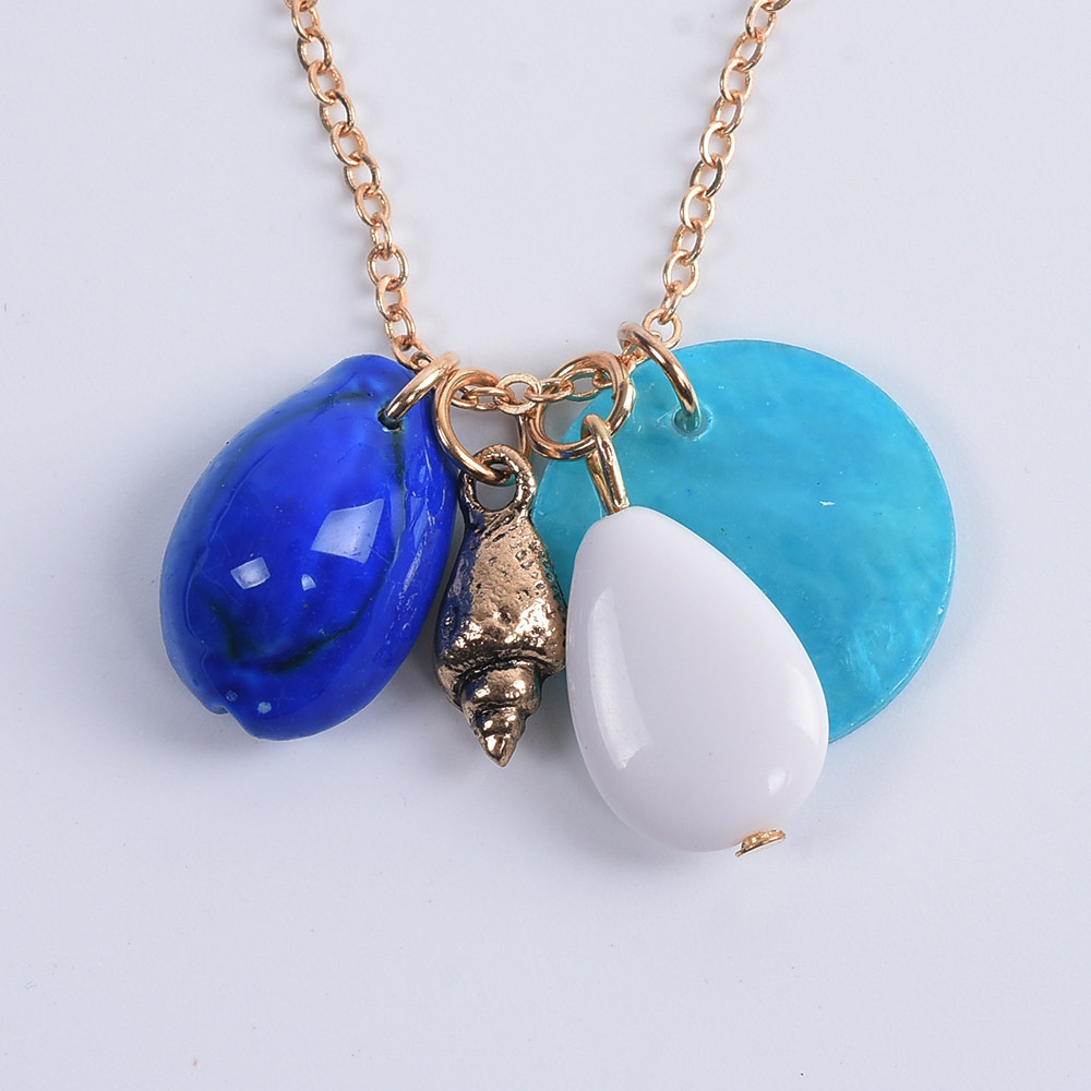 wish热销创意海螺贝壳项链吊坠欧美流行海滩饰品跨境项饰品