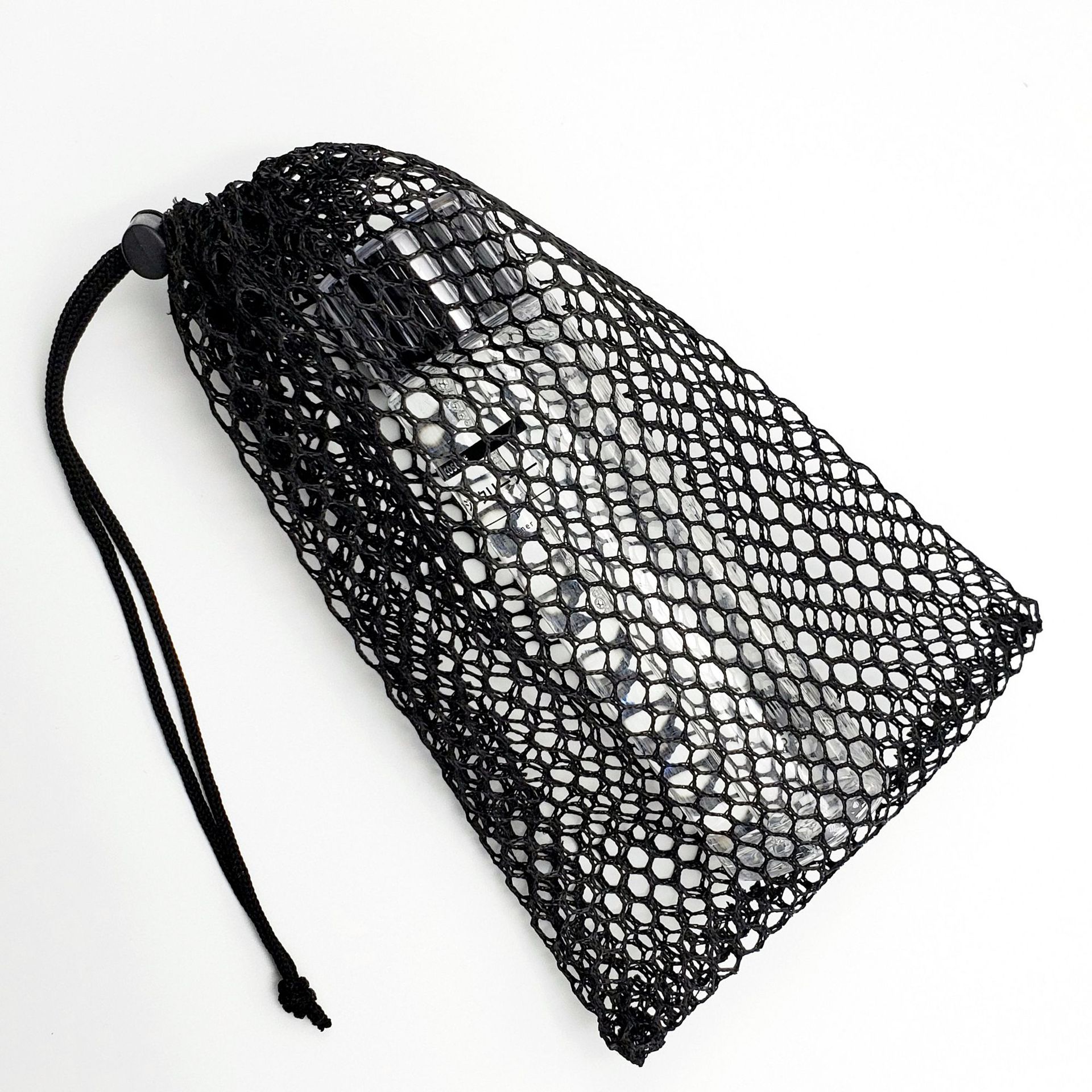 涤纶单边拉绳网袋 阻力带包装 高尔夫球收纳网布袋拼接束口袋