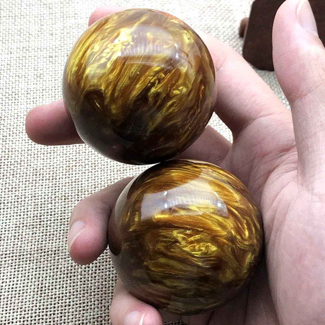 金丝手球仿活海柳手把件金丝海柳保健球中老年人手部按摩健身球