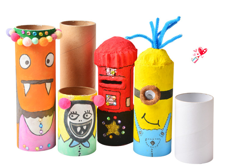 白胚纸芯筒纸管卷牛皮圆纸筒幼儿园创意手工diy制作材料绘画涂鸦
