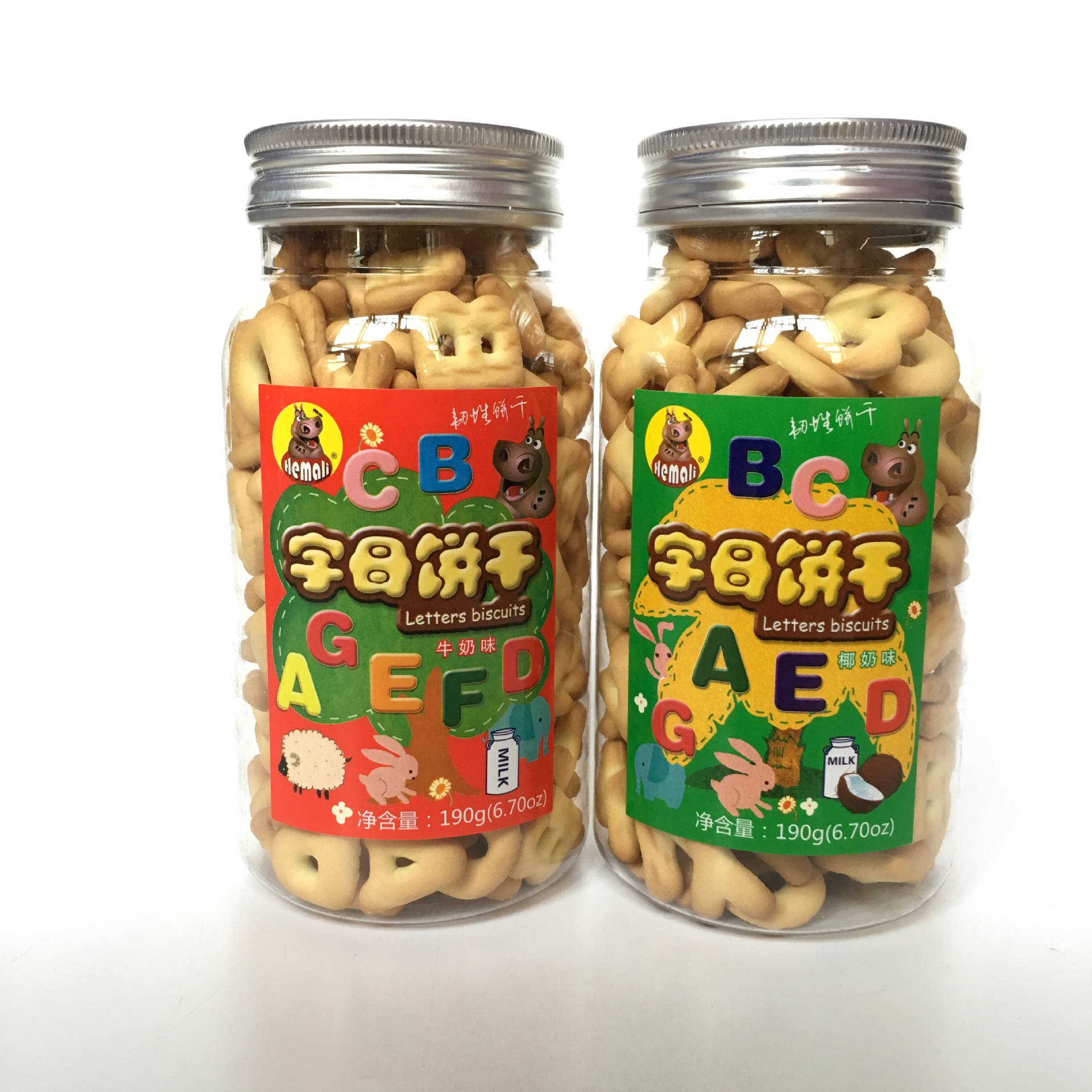 河马莉 英文字母造型饼干 小孩零食