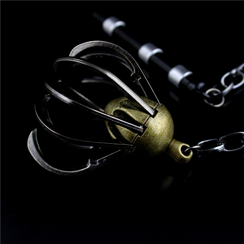 老九门周边武器 陈皮九爪钩合金兵器 血滴子带链条金属模型52cm