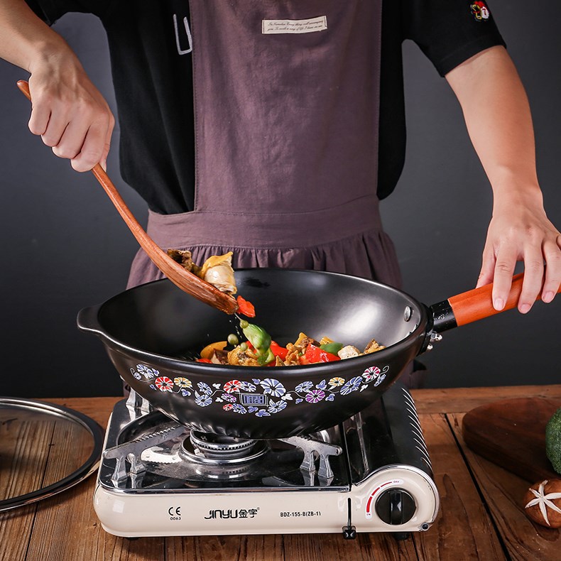 New Ceramic Wok Non-Lampblack Non-Stick High Temperature Dry Burning Non-Cracking Will Sell Travel Shopping Bank Insurance Gifts