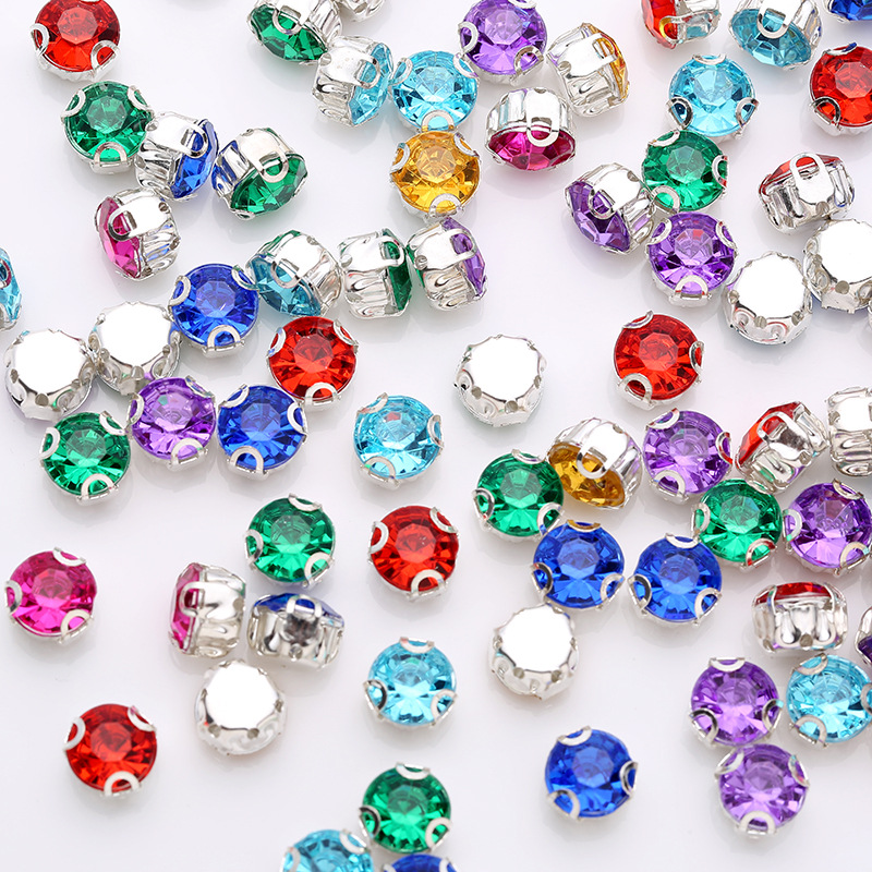 新款手缝水钻爪钻 三耳d爪钻 带孔手缝耳朵抓钻 服饰钉珠配件