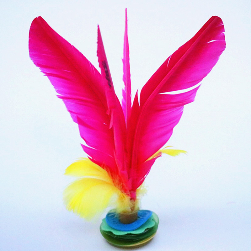 正品好朋友火翎鸟大号鹅毛独立包装毽子可拆装花毽好踢耐用连体毽