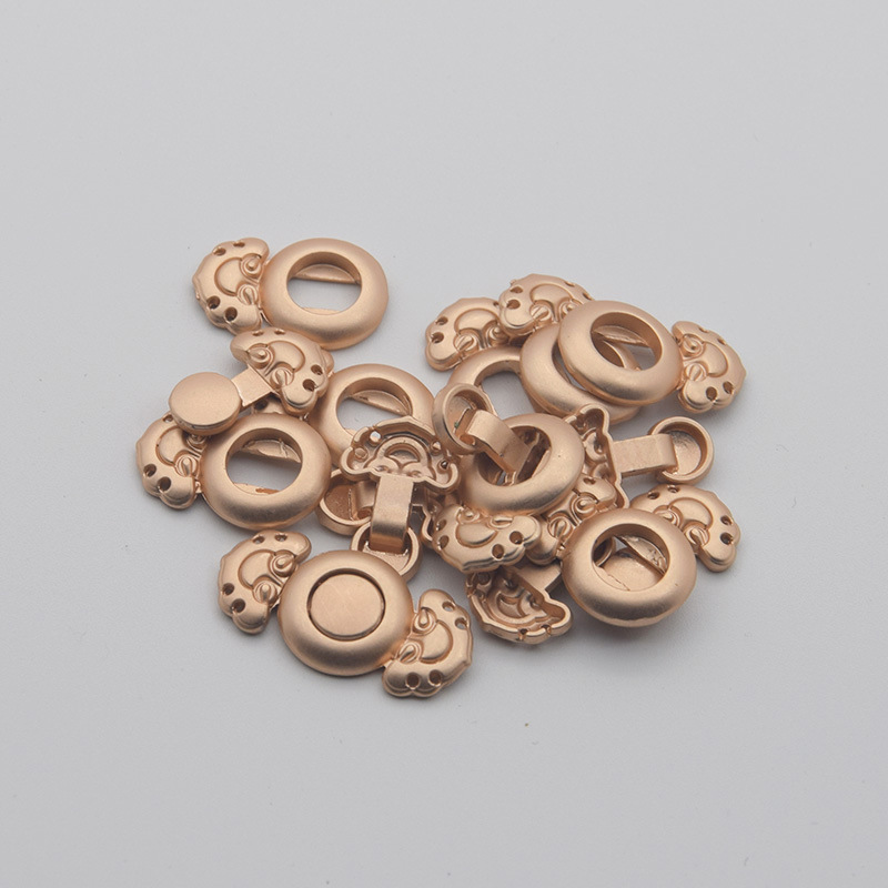 厂家唐装汉服旗袍子母扣 古装金属如意小祥云对扣盘扣