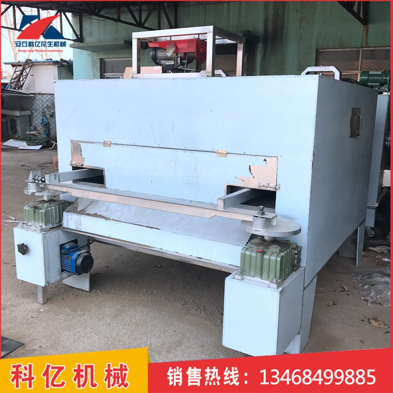 摇摆炉鱼皮花生生产线平面回旋烤炉全不锈钢花生机械平摇炉