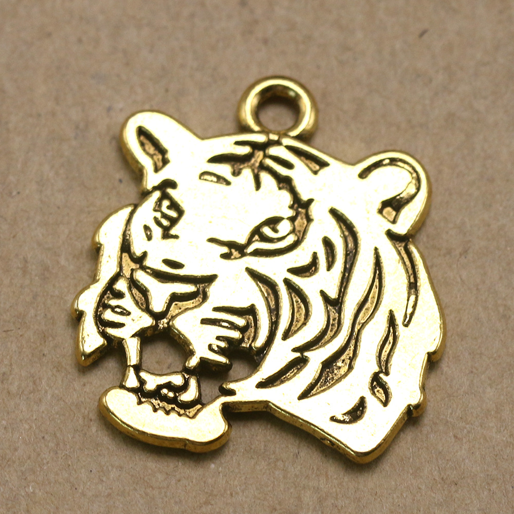 厂家直销复古老虎头手链耳饰耳坠吊坠挂件手工配件dioy饰品i批发