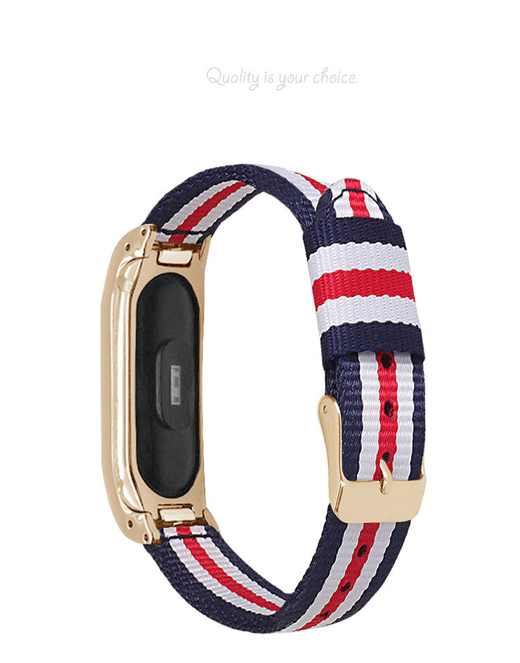 适用小米手环2表带尼龙帆布编织带运动小米手环2替换腕带厂家现货