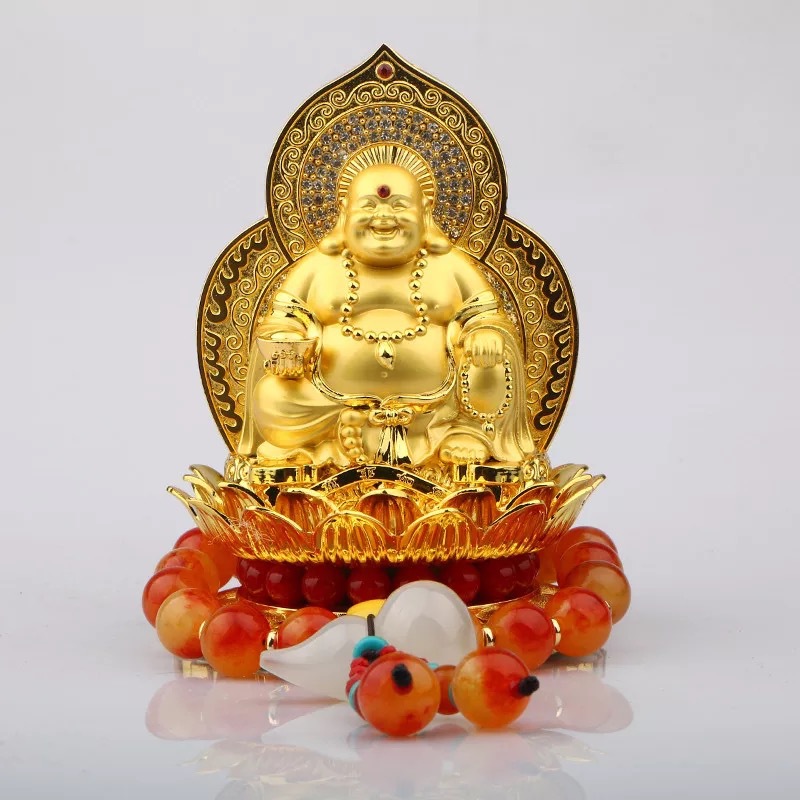 合金汽车摆件观音车载香水如来佛像保平安弥勒佛汽车用品摆件饰品