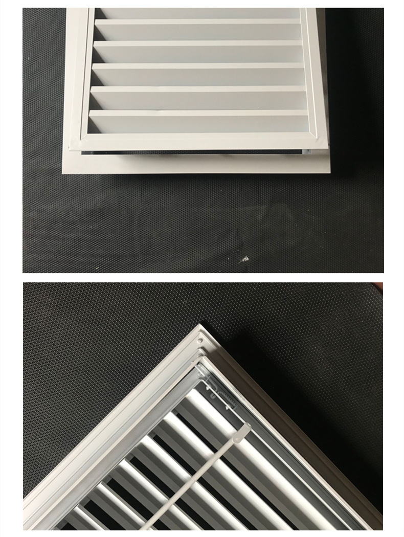 回风百叶_铝合金百叶窗空调进风口饺式风口检修口回风百叶400*600现货