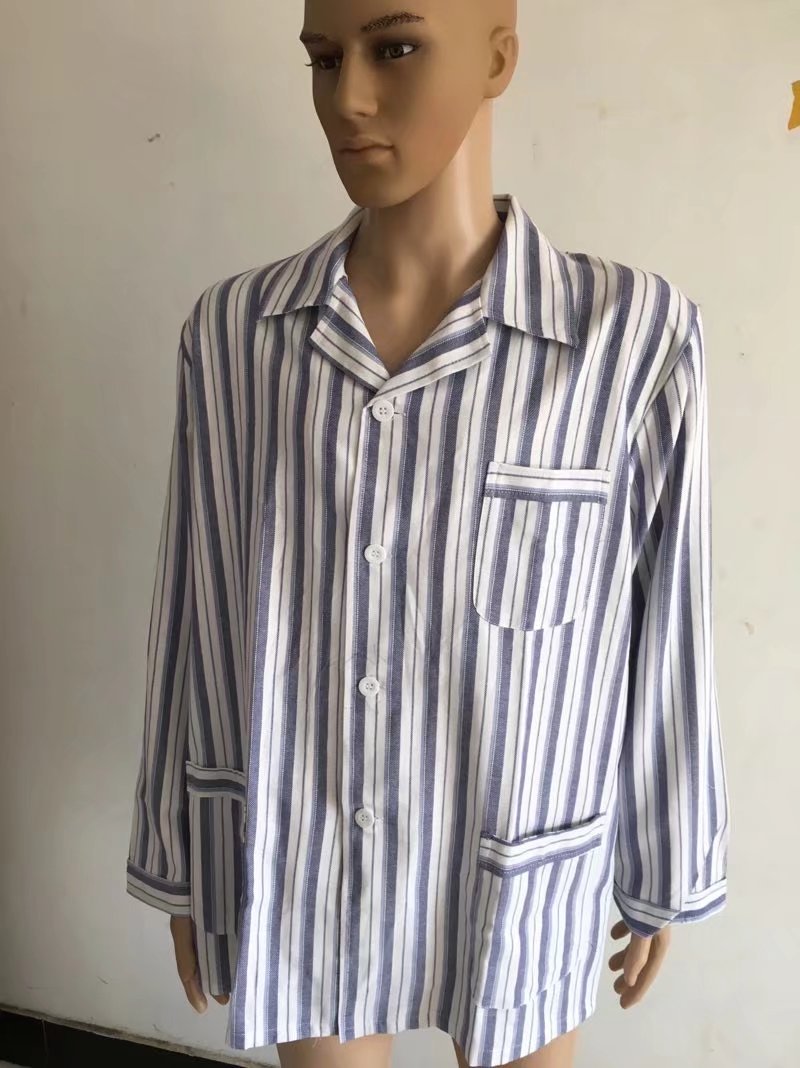 南丁格尔医用纯棉 涤棉加厚 绿白条男女病号服病员服病人服套装