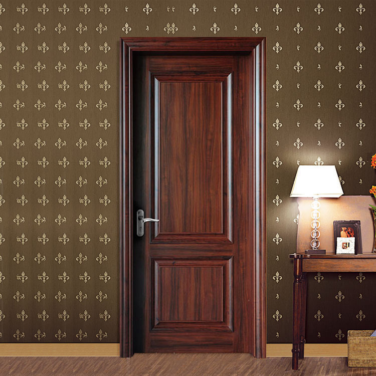 2022厂家热销天然黑檀复合实木门简约室内门家用酒店工程木门